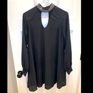 Long sleeve black dress